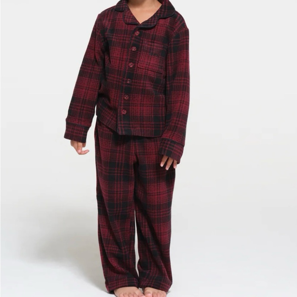 Matching Skims kids Girls Boys size 10 and size 7 Fleece kids Pajamas.